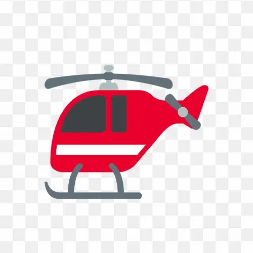 Red Helicopter Vector illustration png image